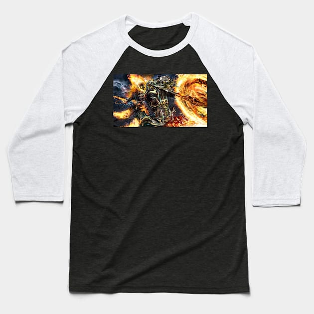 Ghost Rider Baseball T-Shirt by uncannyknack